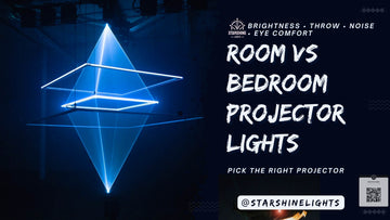 Room vs bedroom projector lights guide on brightness throw noise and eye comfort