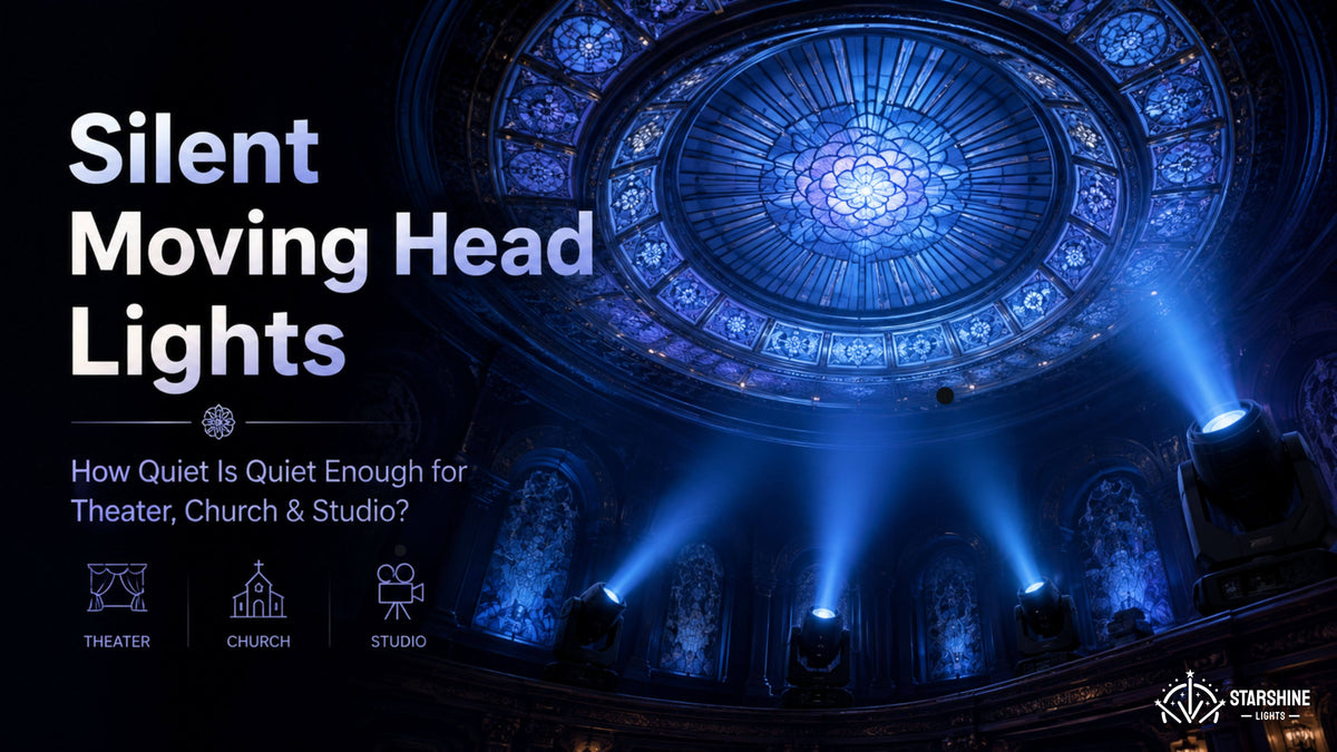 Silent Moving Head Lights for Theater, Church & Studio