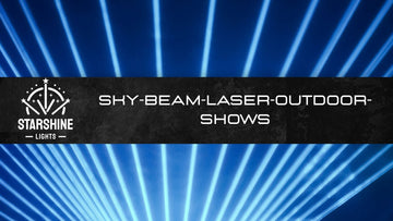 Sky beam laser over city landmark
