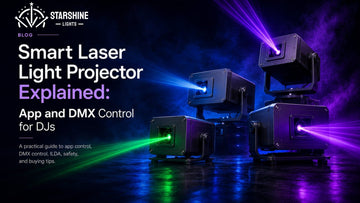 Smart laser light projector for DJs