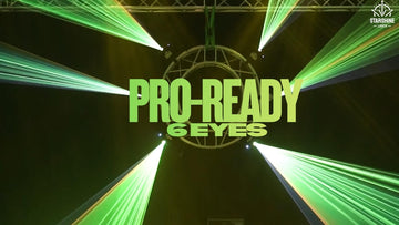 stage laser lights over dj crowd