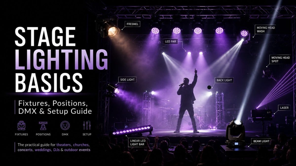 Stage Lighting Basics: Fixtures, Positions, DMX & Setup Guide