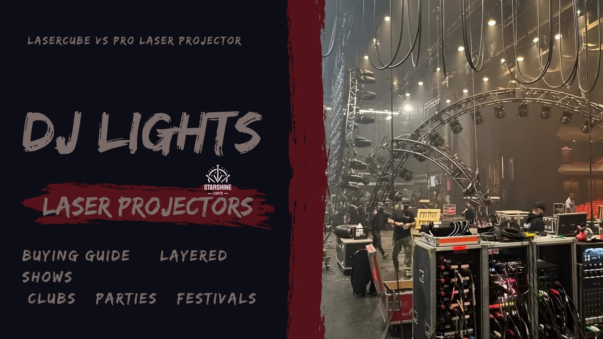 buying guide on DJ lights and laser projectors for clubs, parties and festivals—layered show tips.