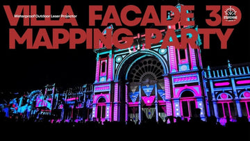Villa Facade 3D Mapping Party – 4K, 16,000-Lumen Waterproof Outdoor Laser Projector