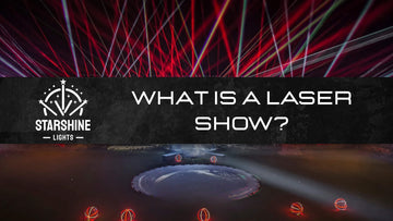 laser show with colorful beam effects