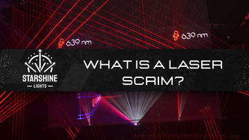 laser scrim in a professional laser show