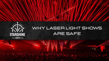 professional laser light show in a concert venue