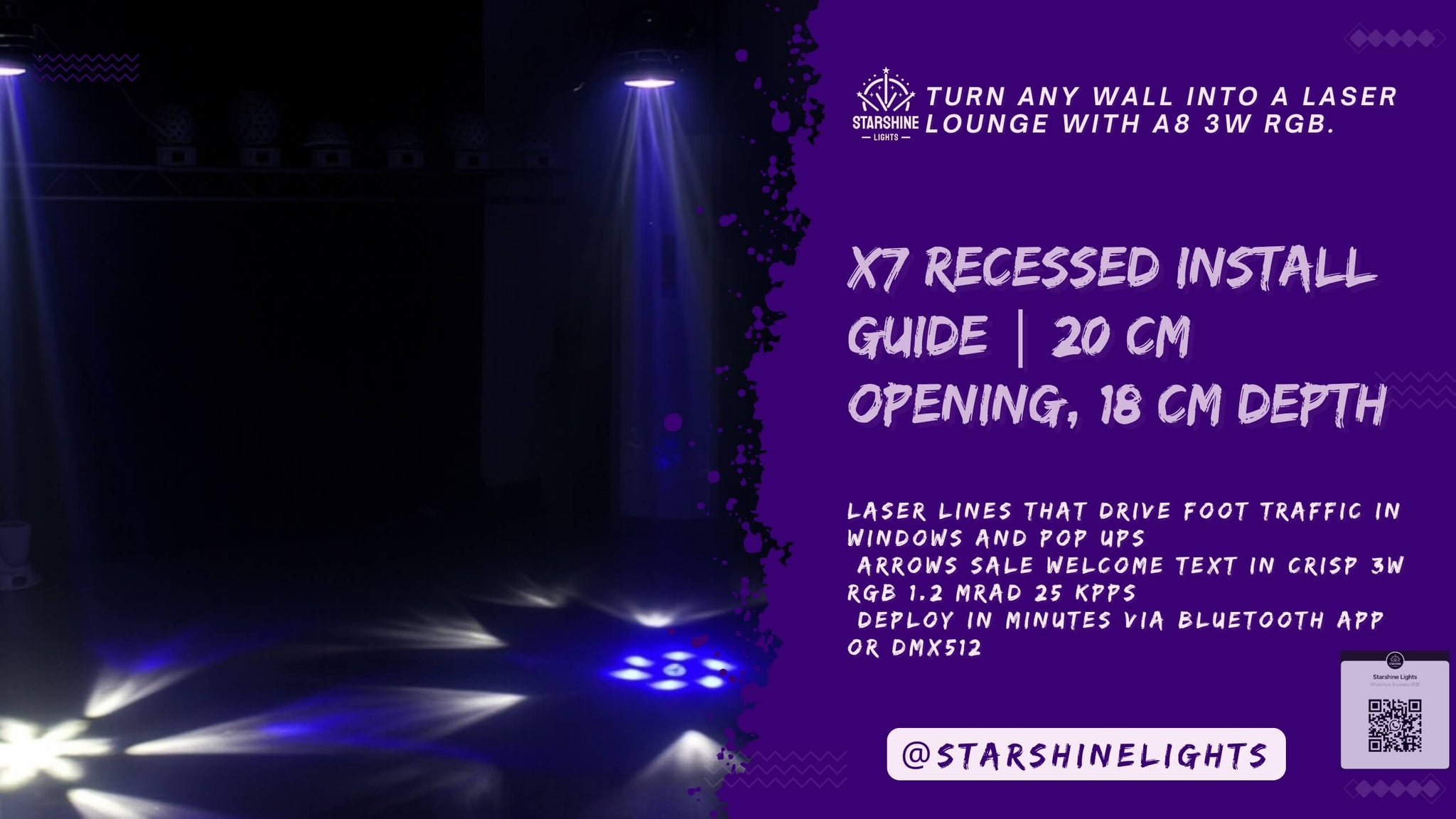 X7 Recessed Install Guide | 20 cm Opening, 18 cm Depth