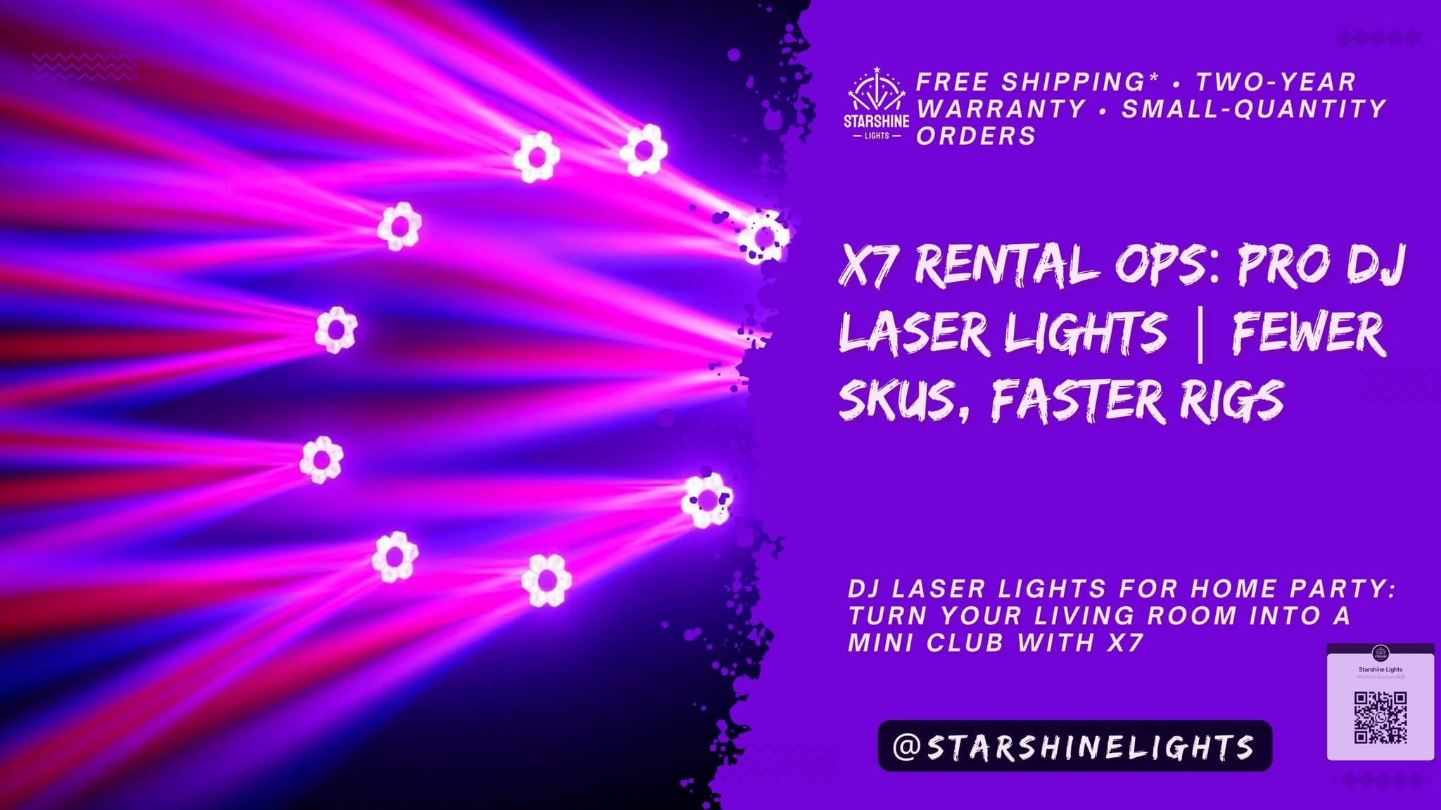 X7 Rental Ops: Pro DJ Laser Lights | Fewer SKUs, Faster Rigs