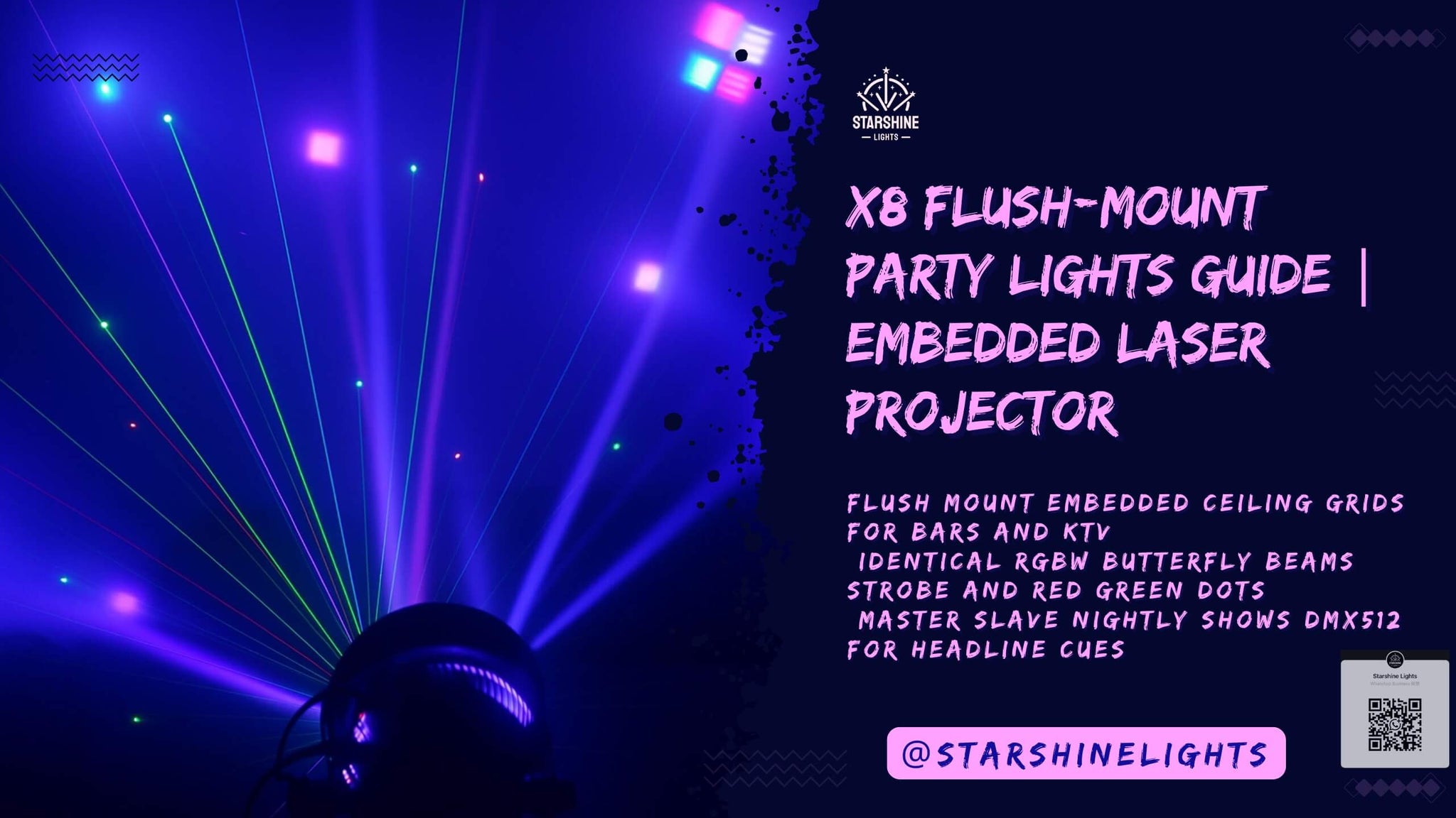 Bars & KTV Grid Design | Starshine X8 Laser Light Projector