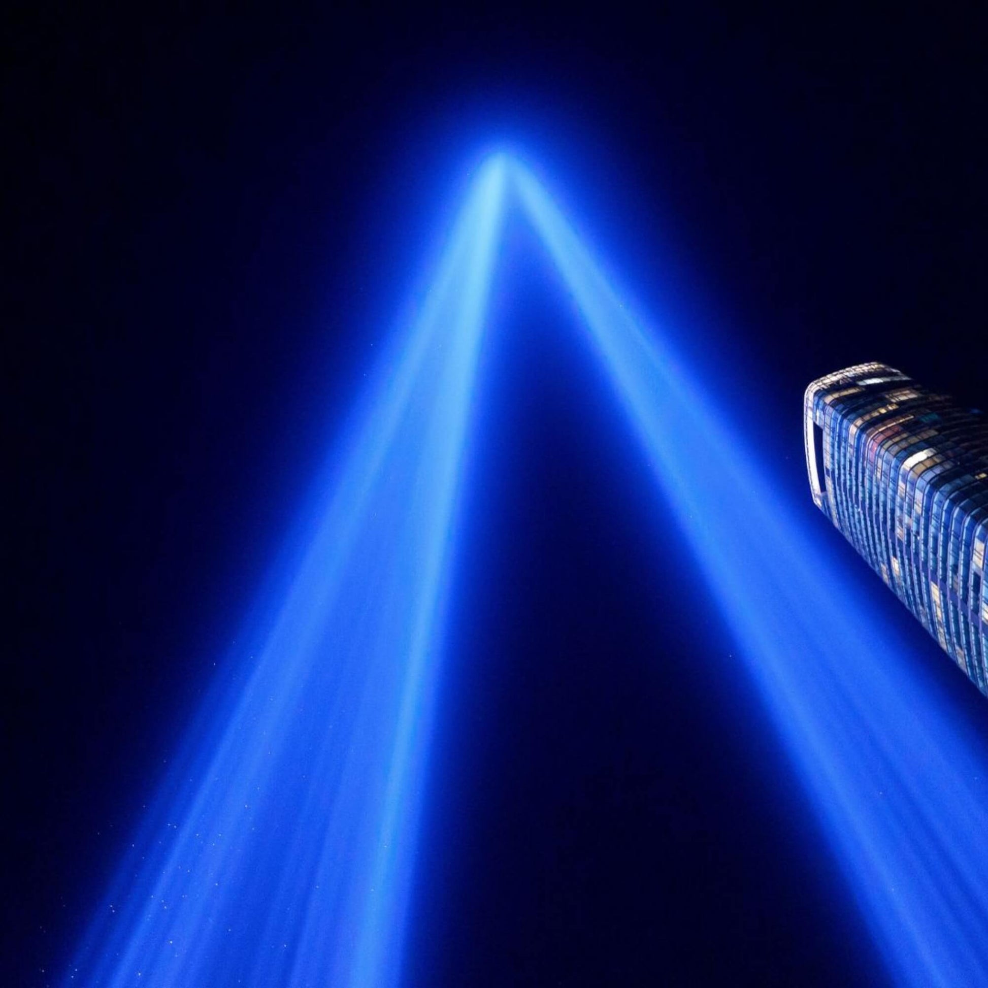 white laser moving head light on stage