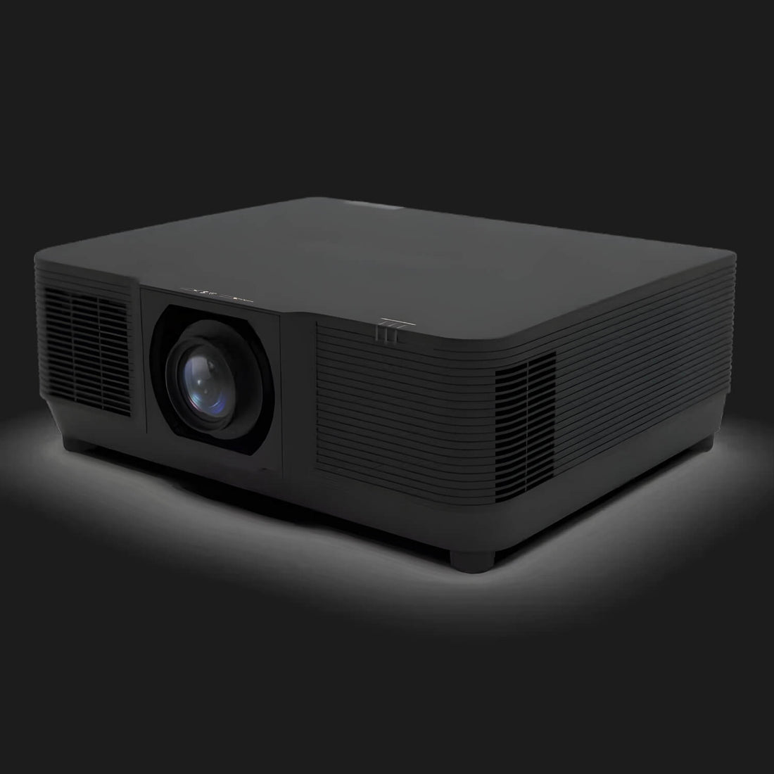 16,000 lumen projector illuminating wide wall, night-time outdoor mapping scene