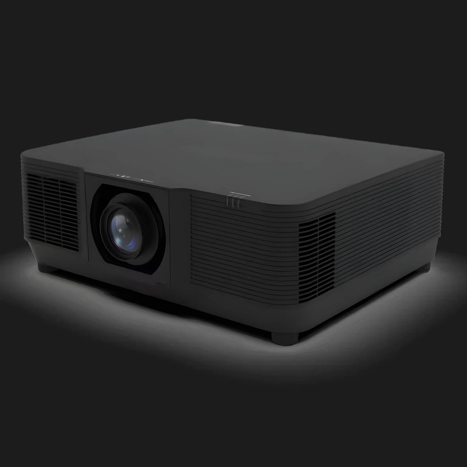 Waterproof outdoor laser projector close-up, sealed chassis and cooling design