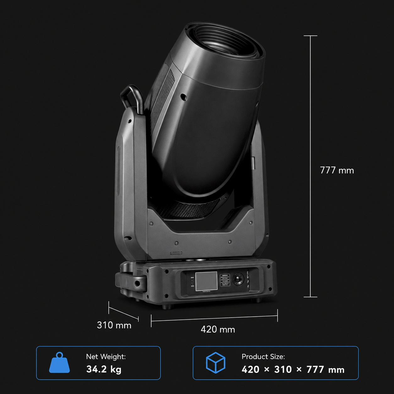 Professional stage lights with DMX512 and RDM control