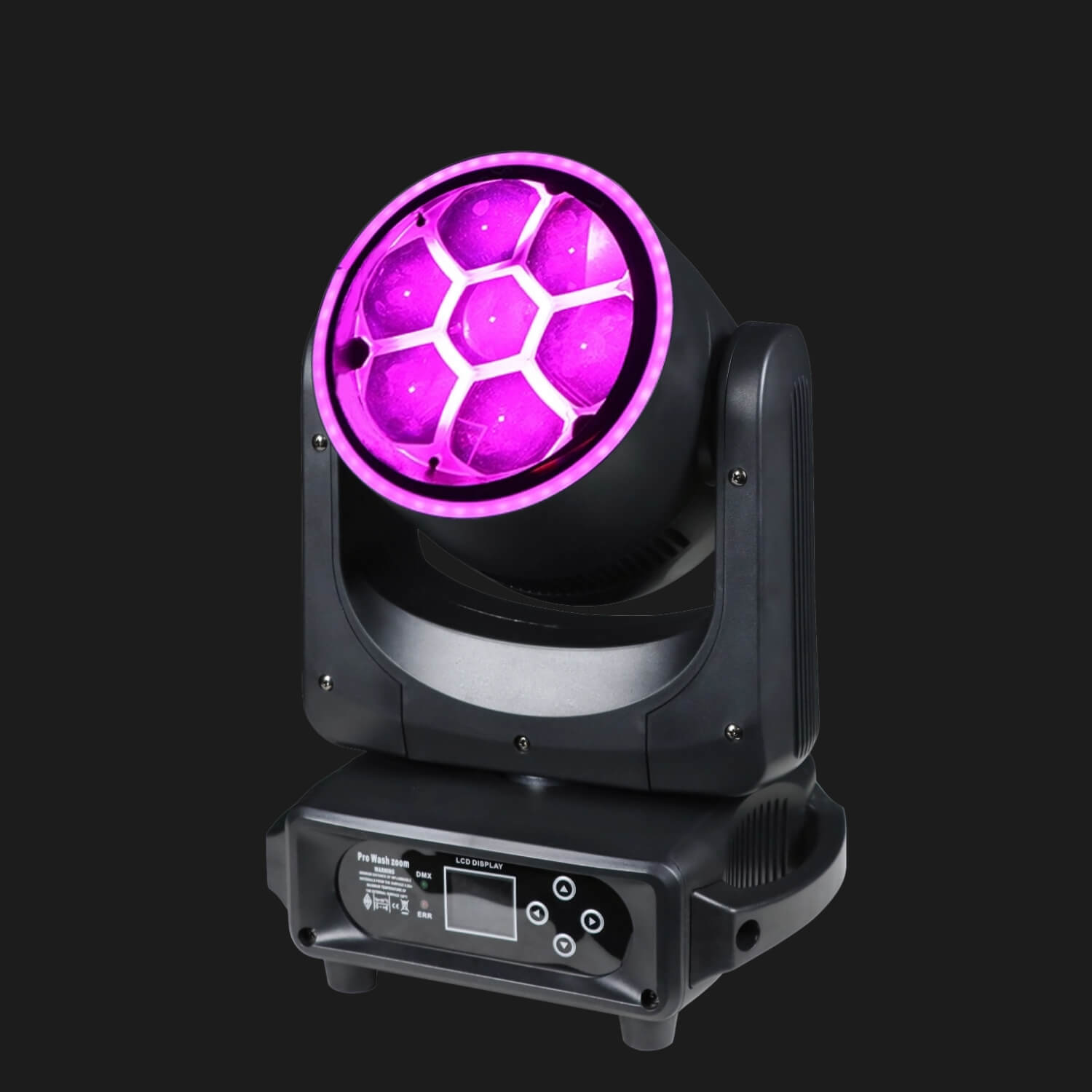 H2 moving head wash light with 7x40W RGBW and LED ring, 4.5–45° zoom, Starshine H2 hero shot