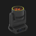 Beam moving head scene—H2 narrow 4.5° zoom beams in haze for aerial effects