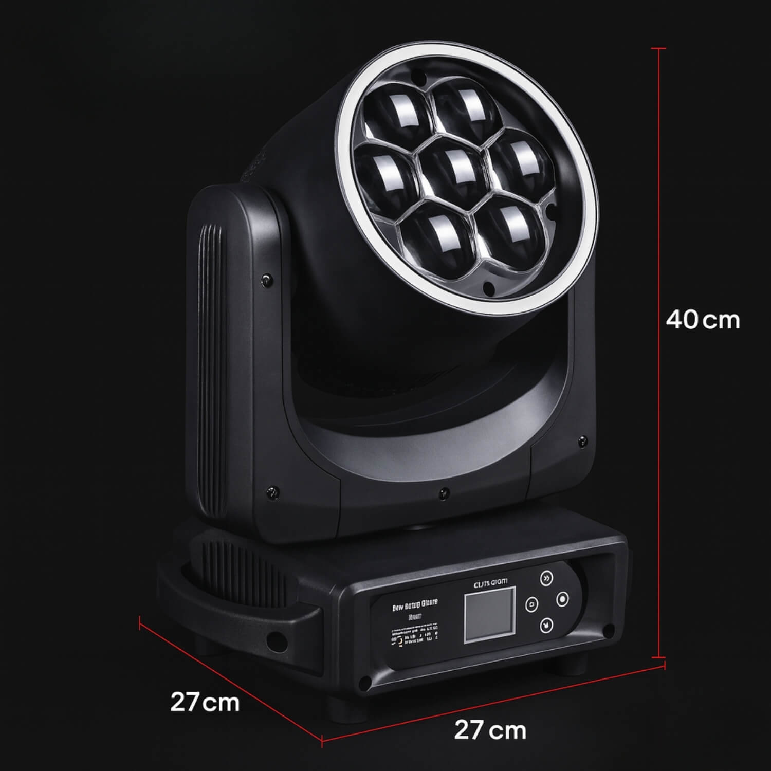 DMX512 moving head—H2 with 17/21/29 channel maps for busking or timecode