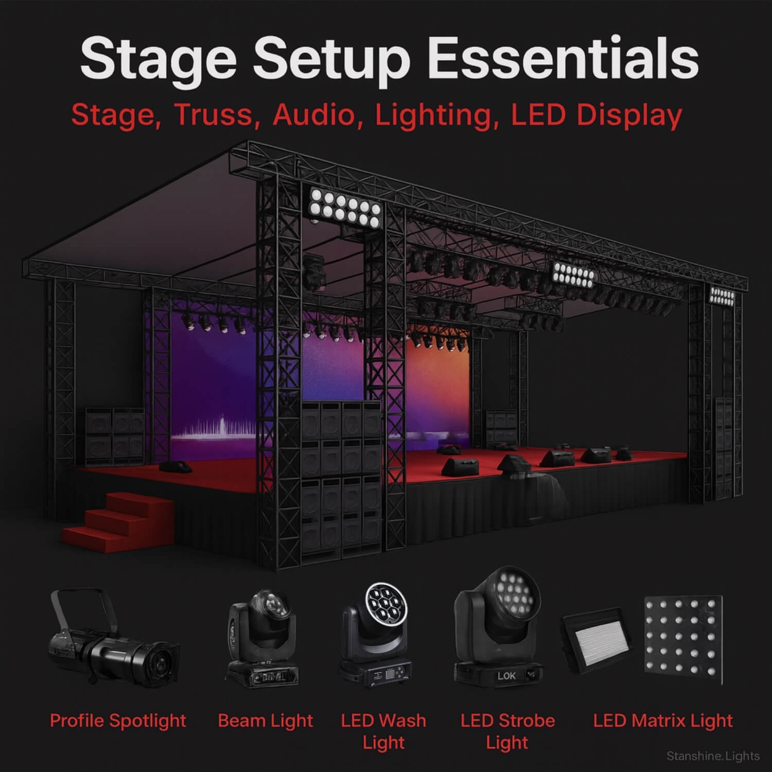 H2 moving head wash light back panel—AC100–240V 50/60Hz, max 350W
