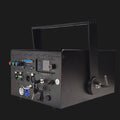 Black laser light projector with control panel on a black background