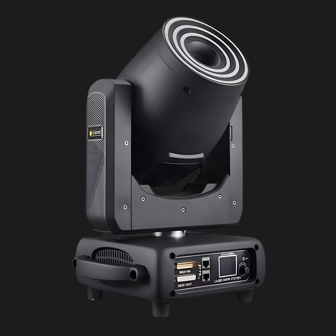 M6 dj laser lights creating RGB beams over dance floor