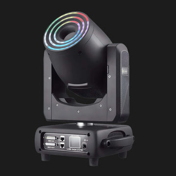 M6 dj laser lights creating RGB beams over dance floor