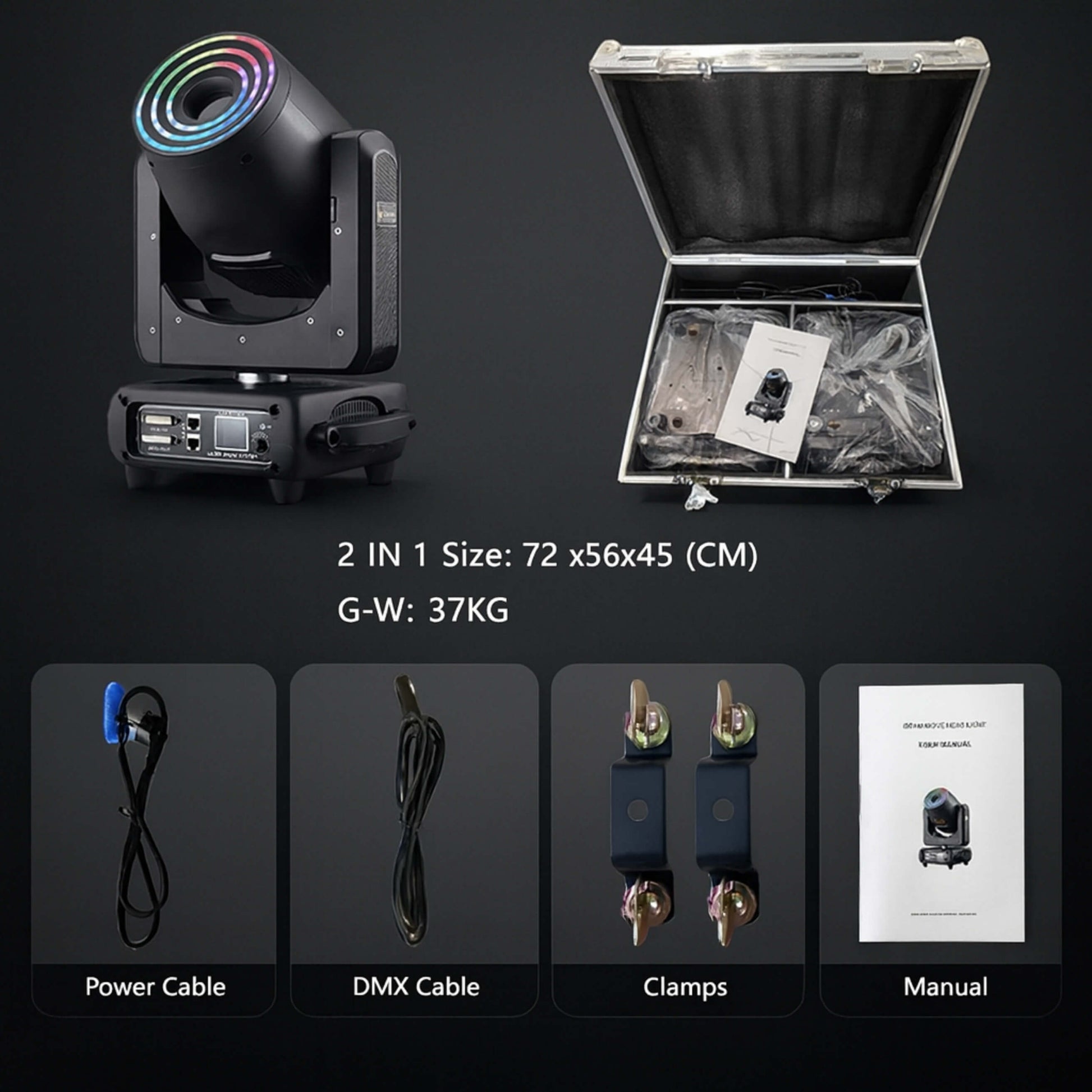 M6 programmable laser light projector mounted on truss