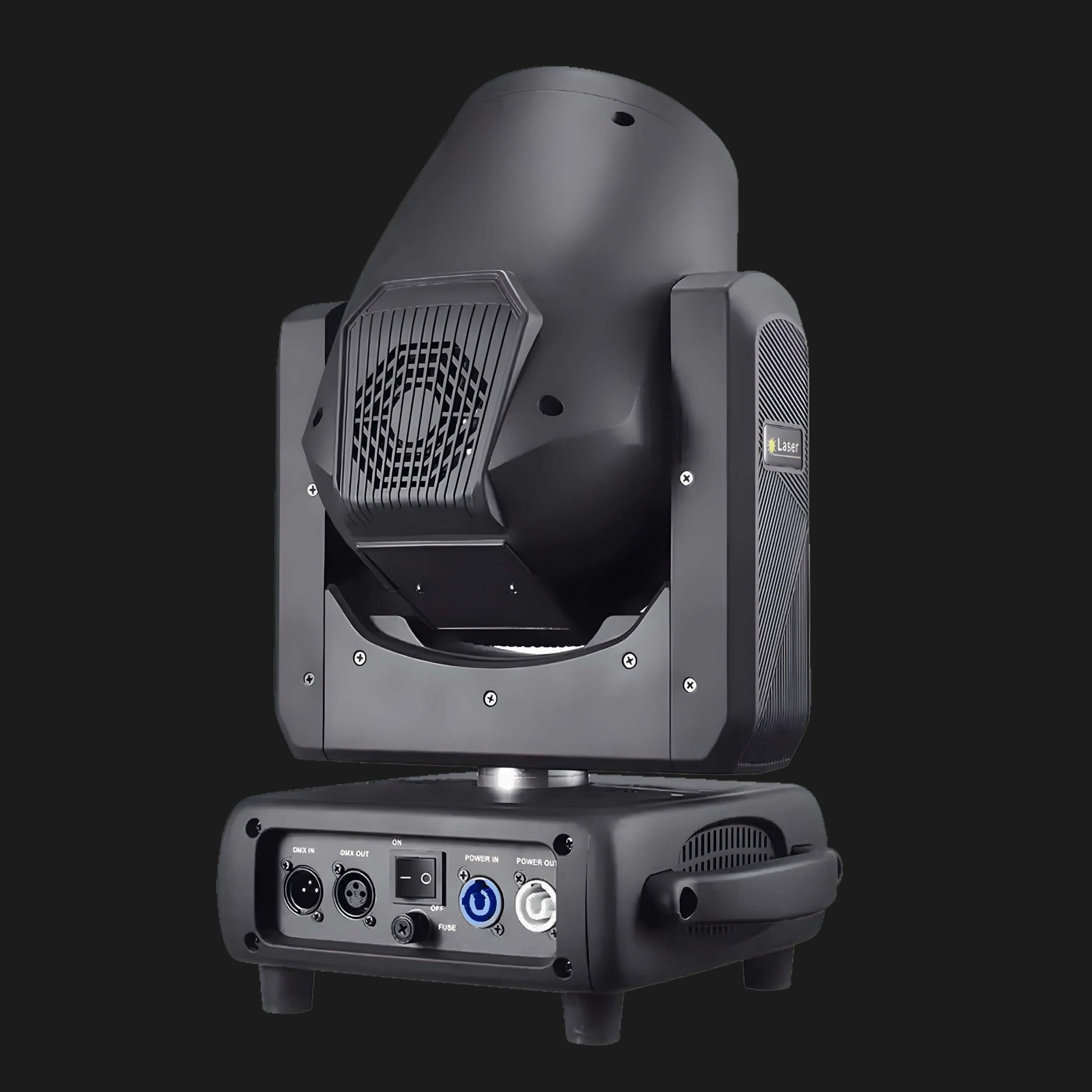 M6 stage laser lights sweeping across crowd with haze