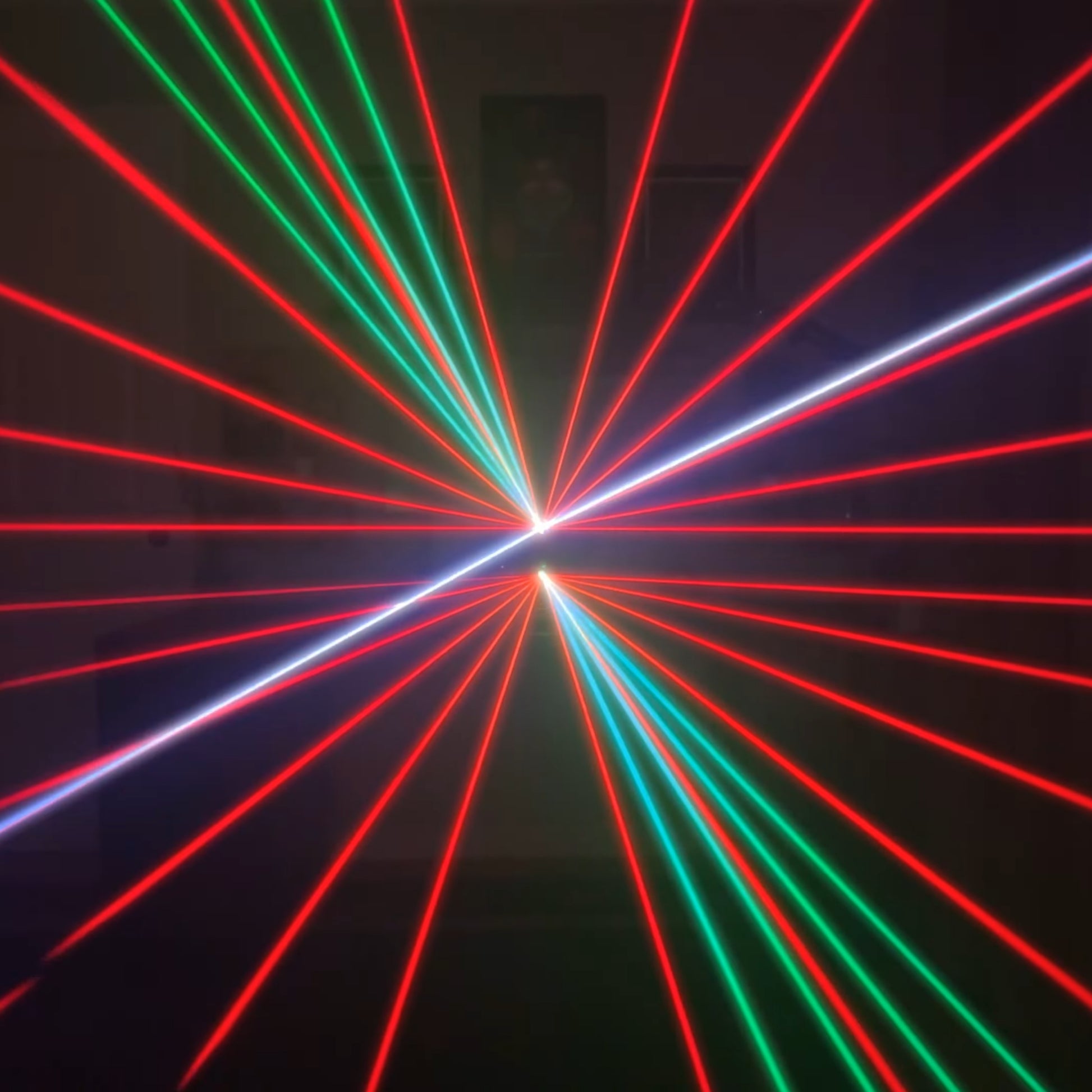 A12 app-controlled portable laser show on DJ booth