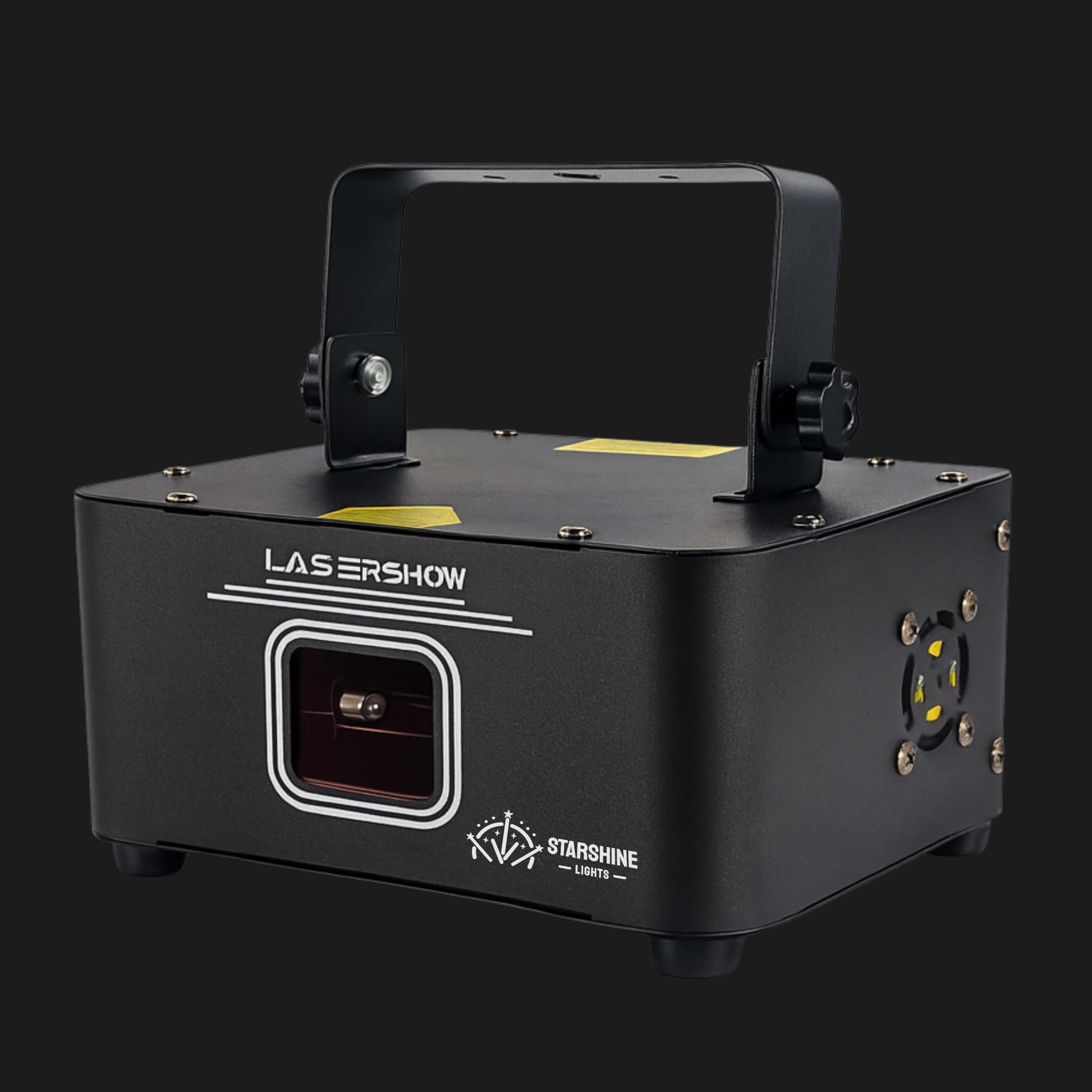 four A14 2W RGB party laser lights packed in outer carton