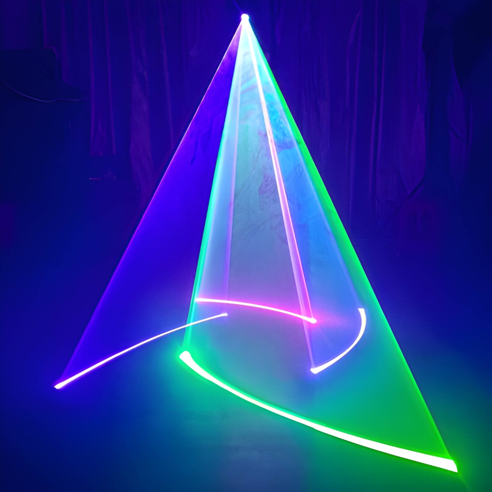 A14 sound activated laser lights reacting to music beats