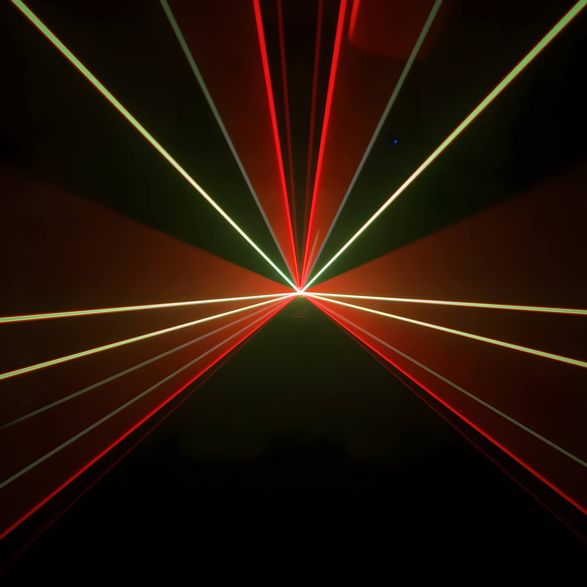 rear panel of A14 party laser with DMX connections