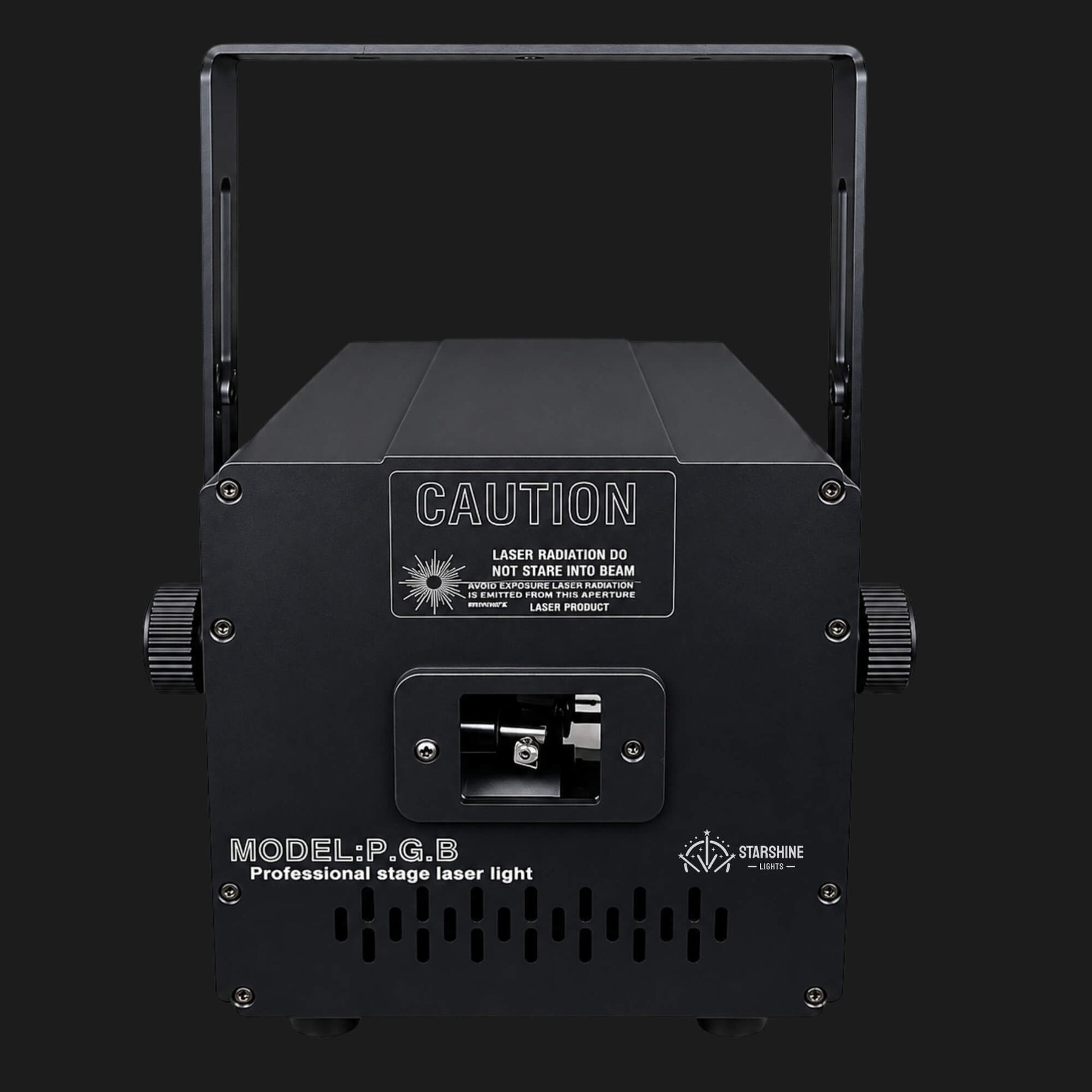 A16 6W laser light projector creating full-color RGB beams