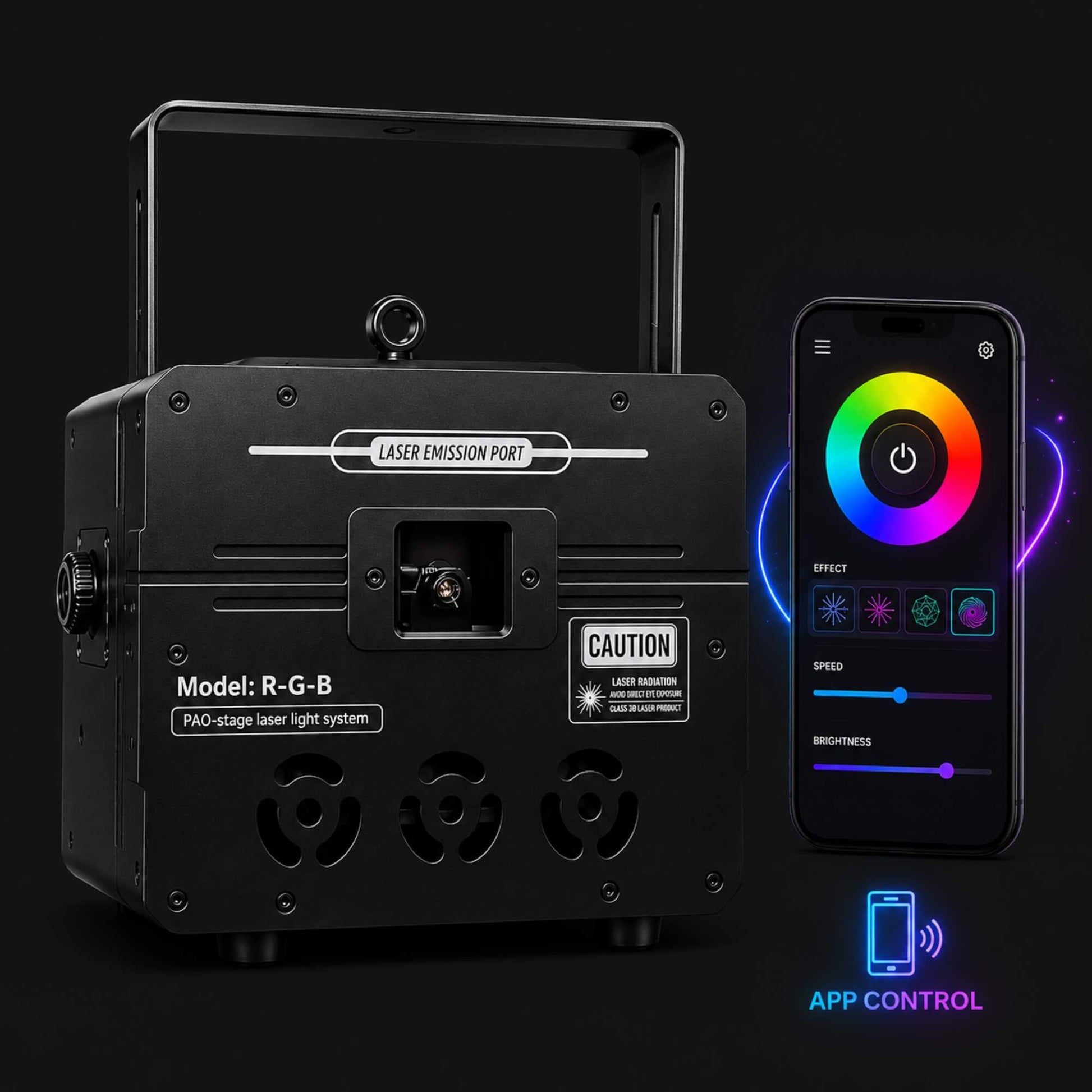 A6 15W RGB laser light projector front view