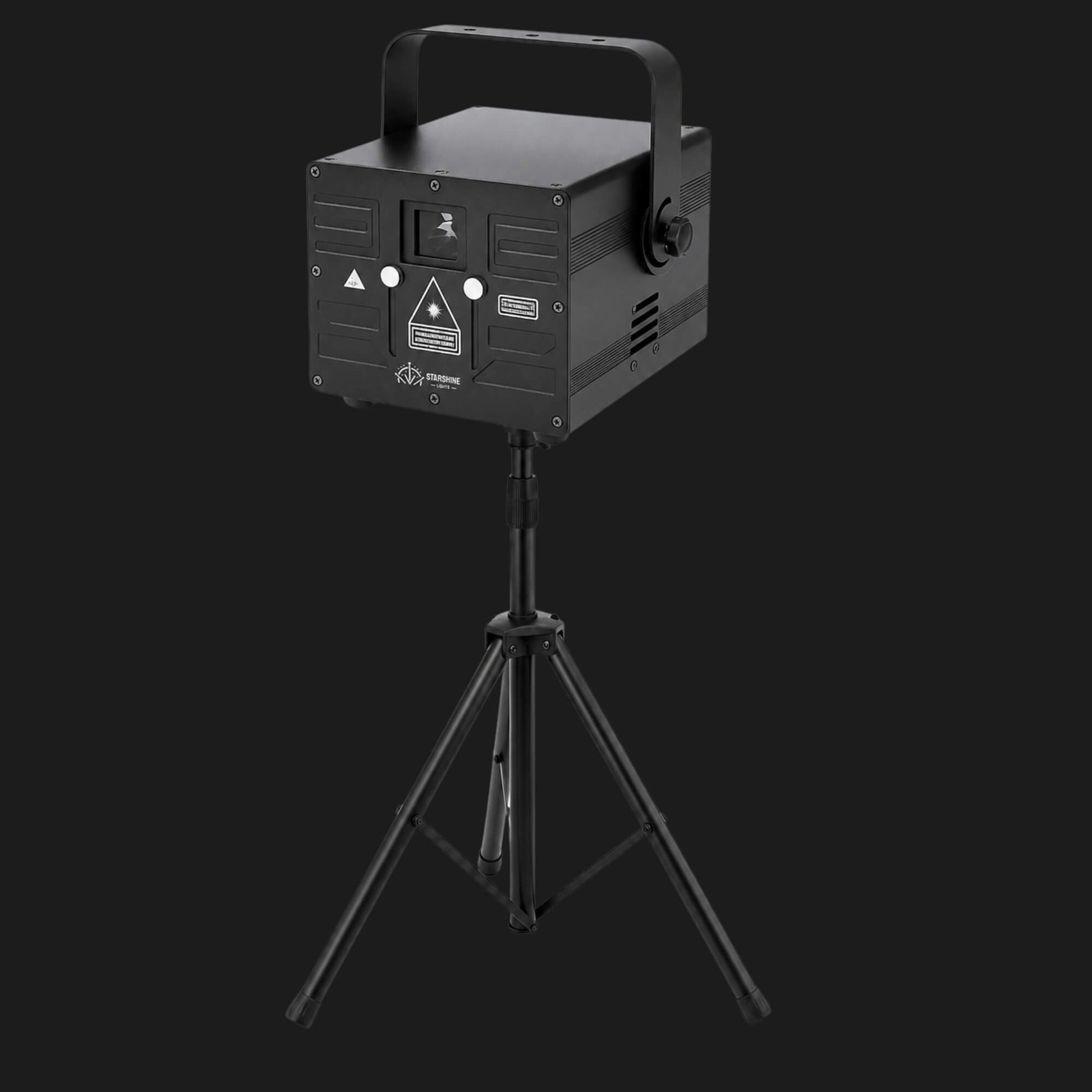 App-controlled A7 laser light projector on tripod stand