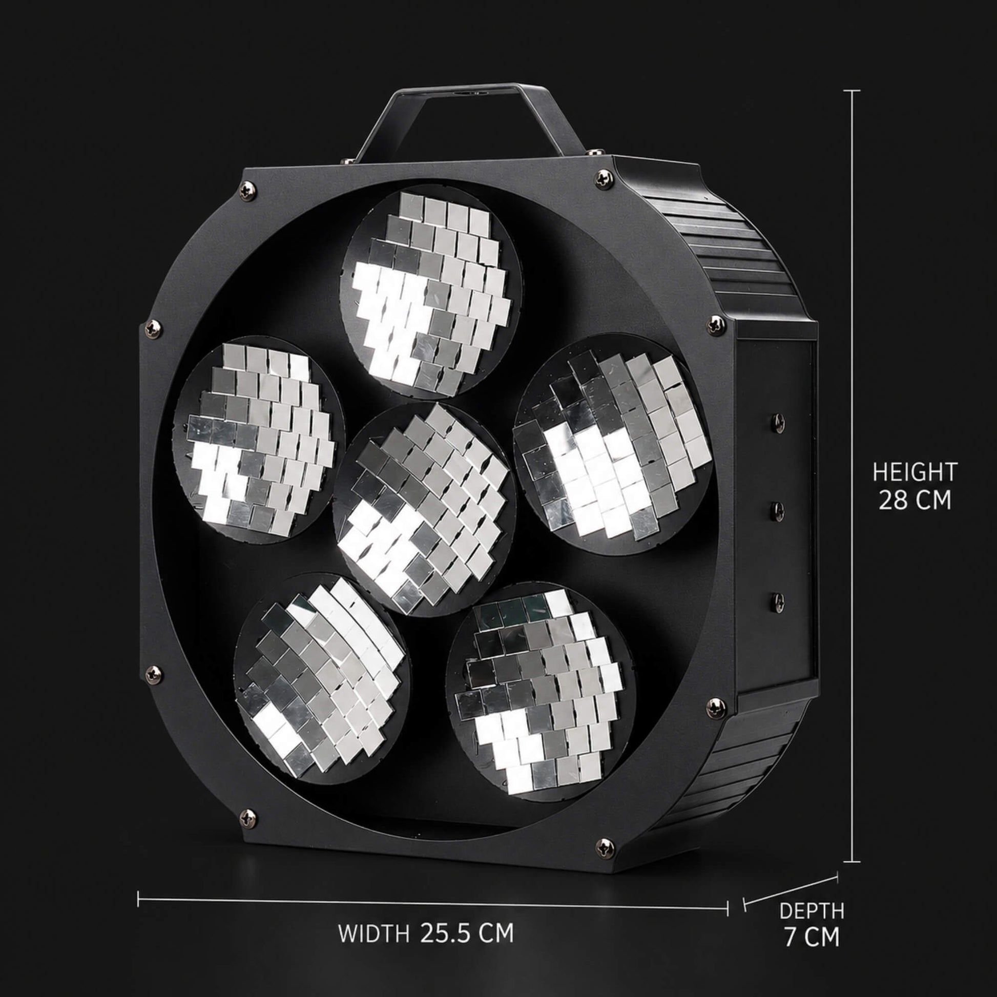 E10 6 rotating mirror discs for dynamic stage light effect