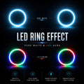 RGB LED ring effect for F15 300W beam moving head light