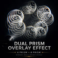Dual prism overlay effect for professional moving head lights
