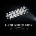 8 prism effect projection from beam moving head light