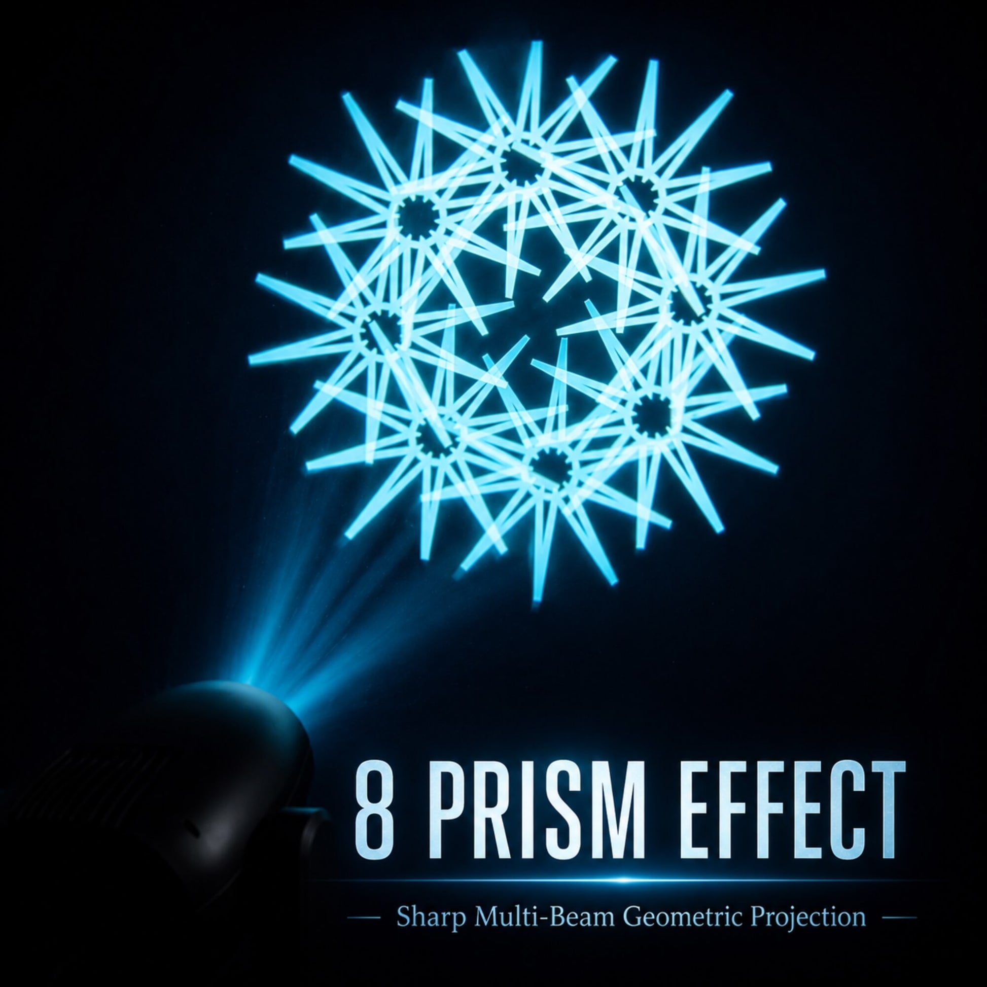 6-line mirror prism effect for stage moving lights