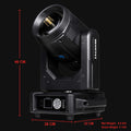 F23 beam moving head light angled view