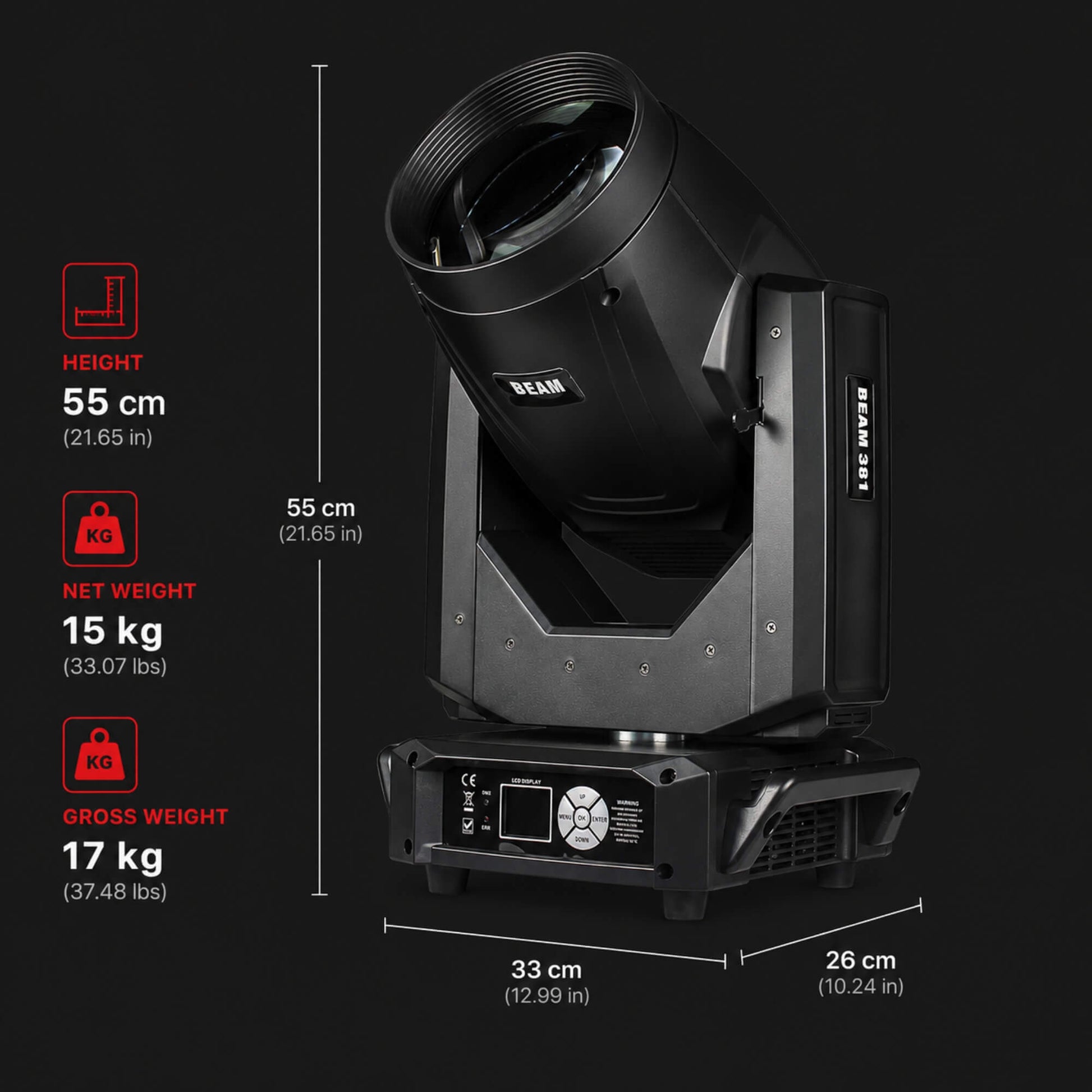 F23 moving head stage lights control panel