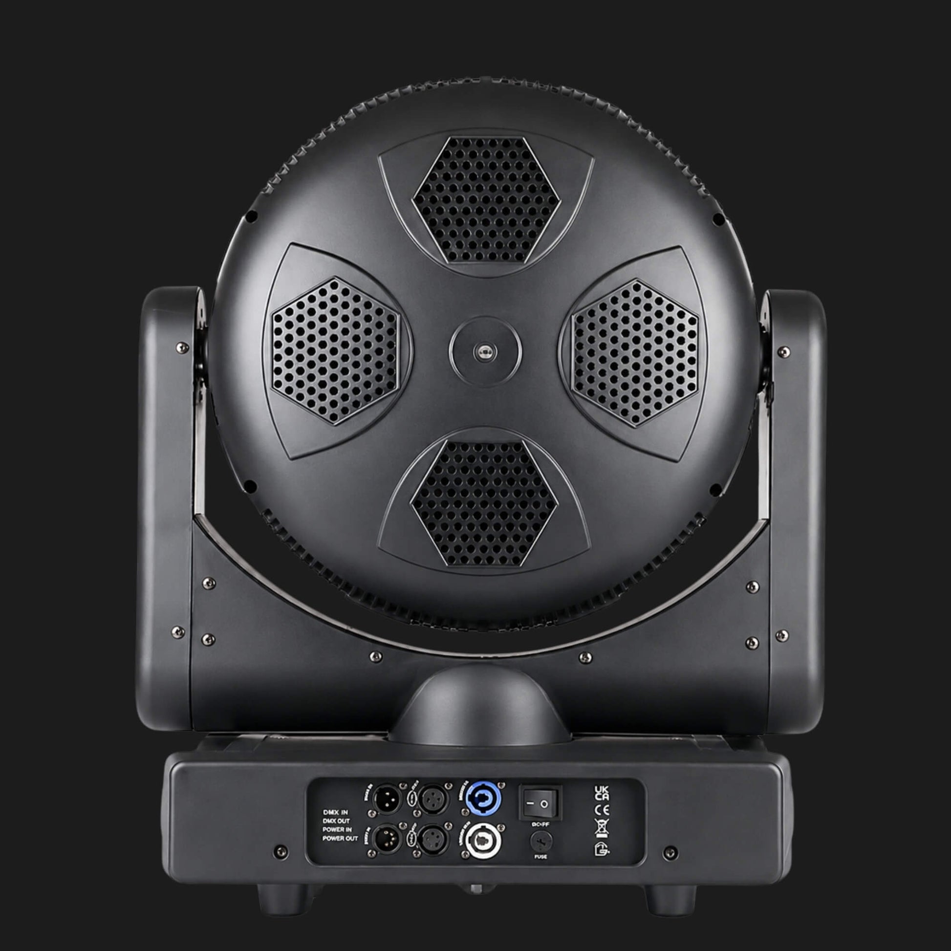 RGBW moving head light with motorized zoom