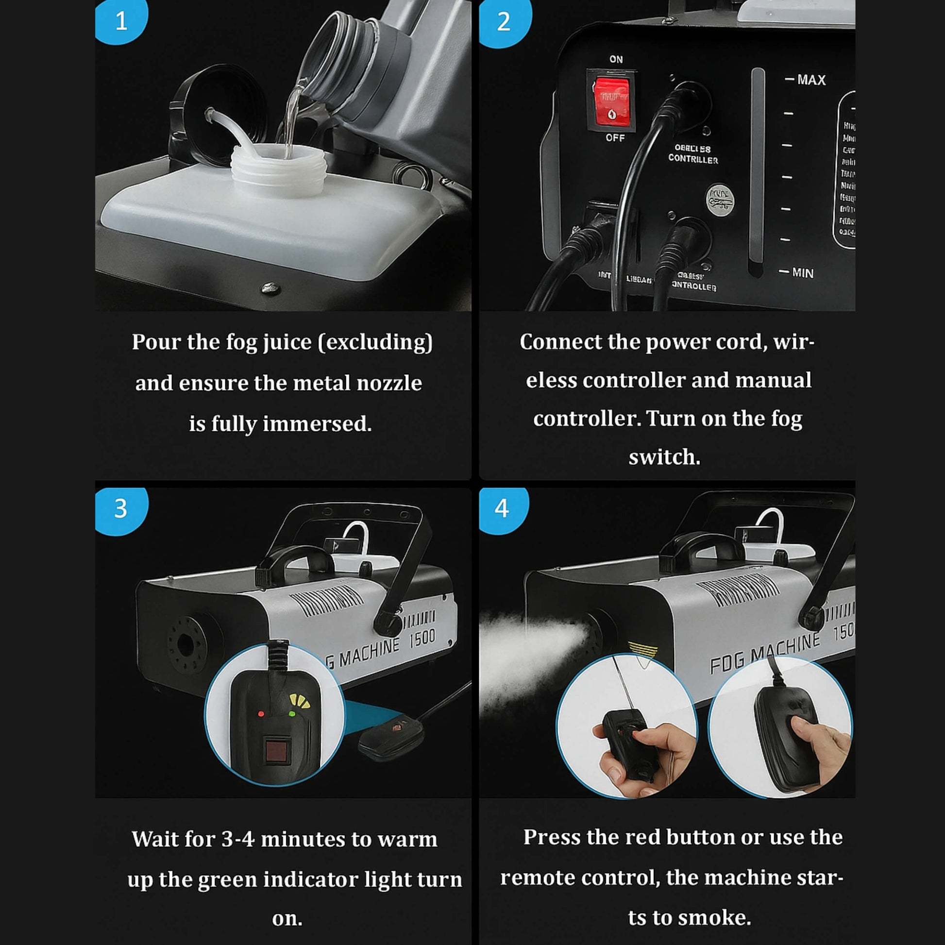 Event smoke machine for weddings and parties