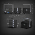 J10 8W RGB laser light projector back panel ports (DMX/ILDA)