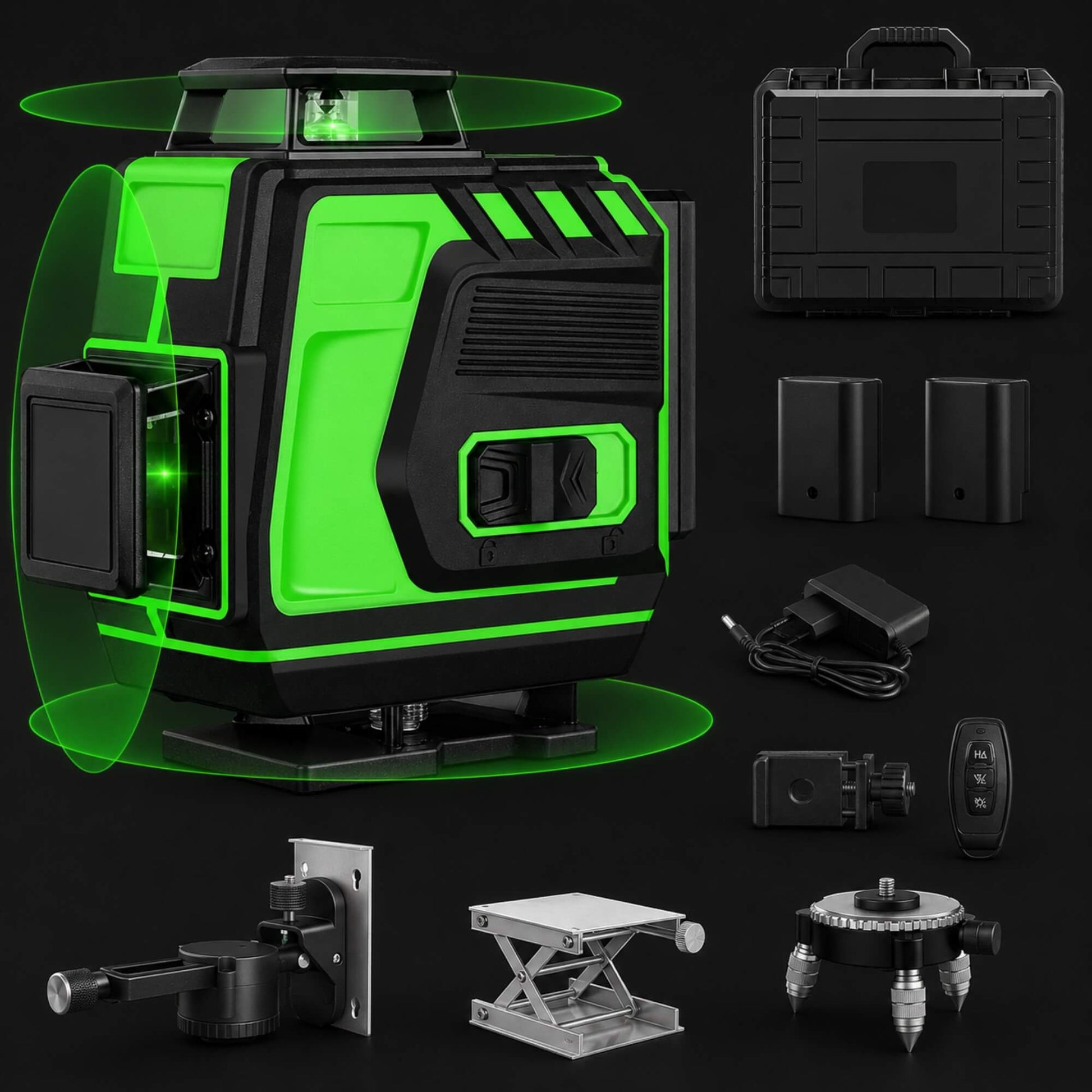 515nm green laser level with bright beam output