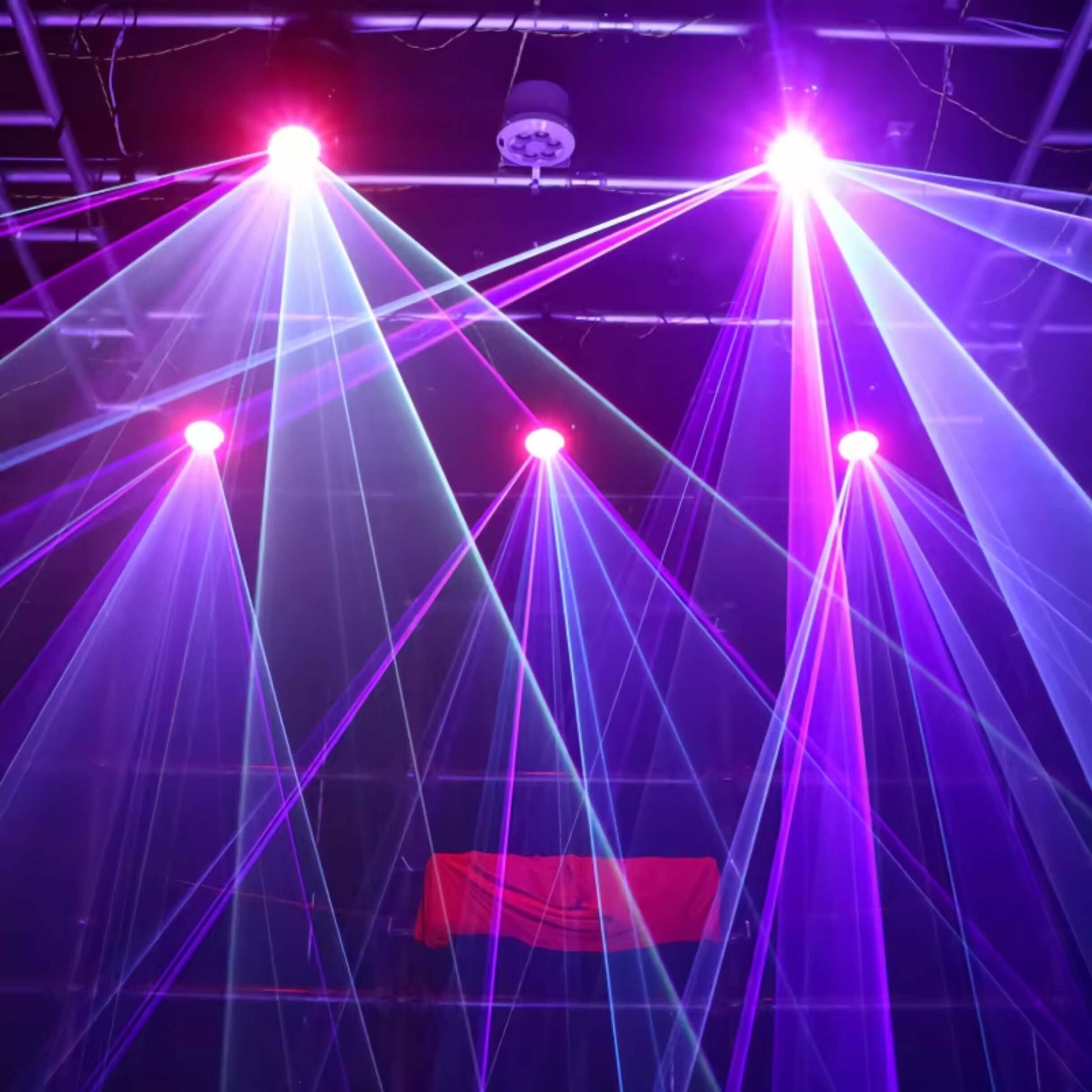 Compact RGB moving head laser for touring and rental rigs