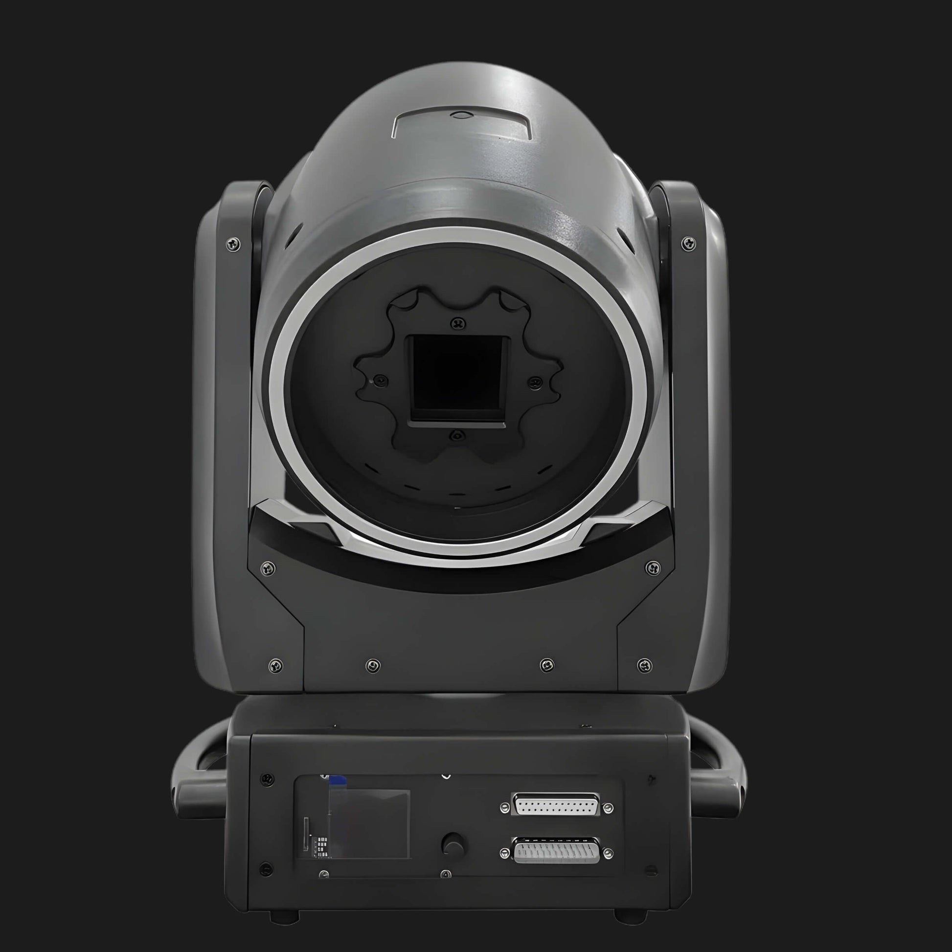 Rear view of M20 moving head laser light with ILDA and DMX ports