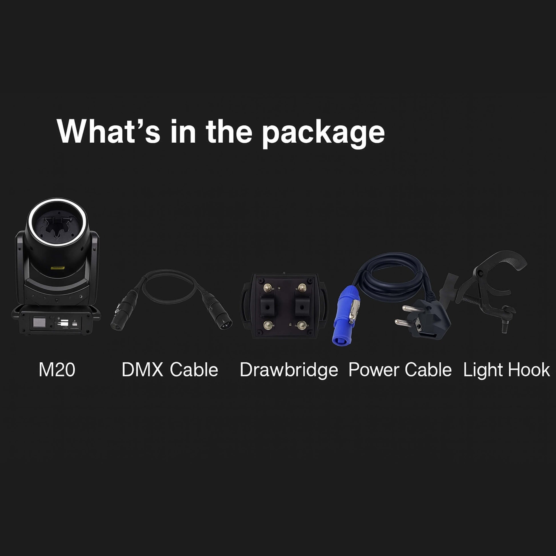 Colorful dj moving head lights and LED halo ring on club stage