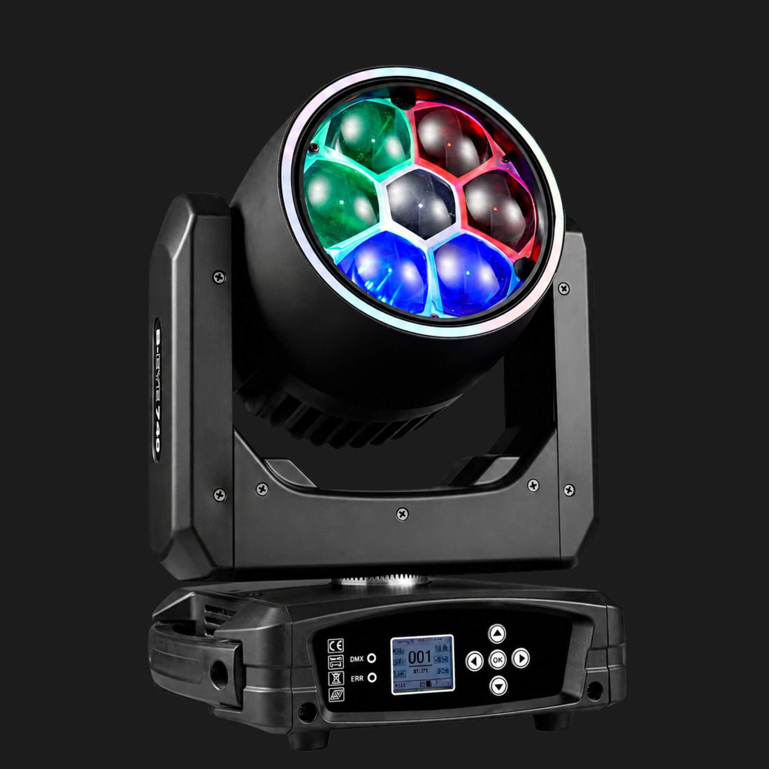 M25 RGBW bee-eye moving head light with multicolor LED output
