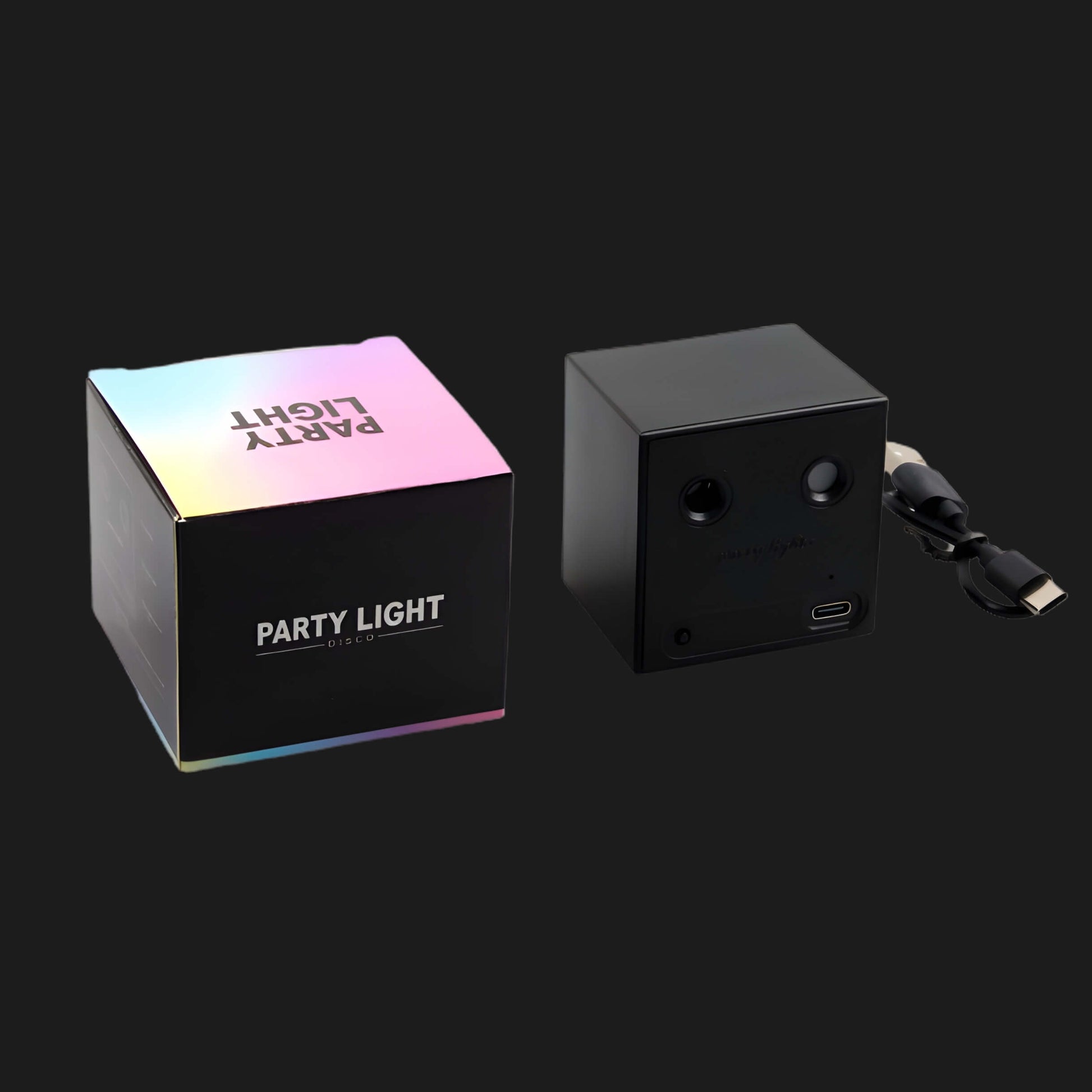 USB-C rechargeable laser light machine charging port